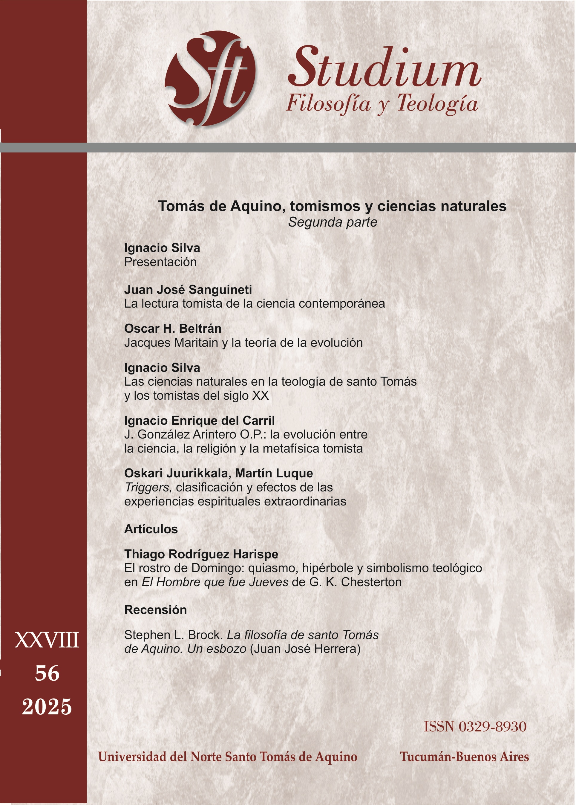 					Ver Vol. 28 Núm. 56 (2025): Studium 56
				